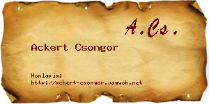Ackert Csongor névjegykártya